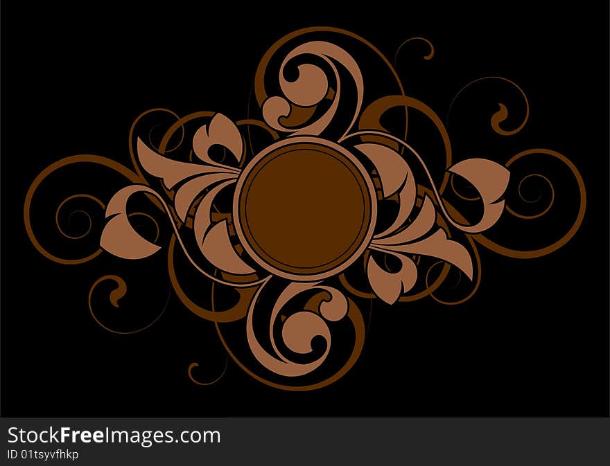 Floral abstract with decorative elements