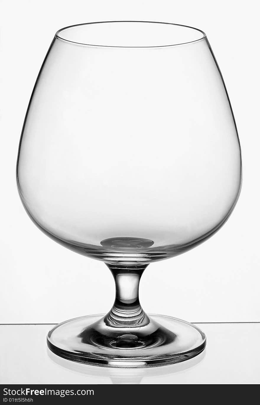 Club cognac glass isolated clean. Club cognac glass isolated clean