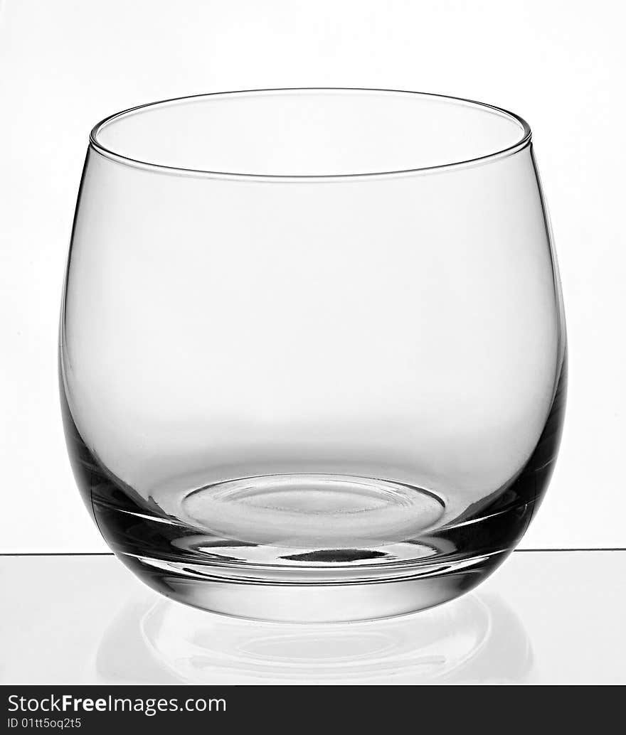 Bar tumbler glass isolated clear. Bar tumbler glass isolated clear