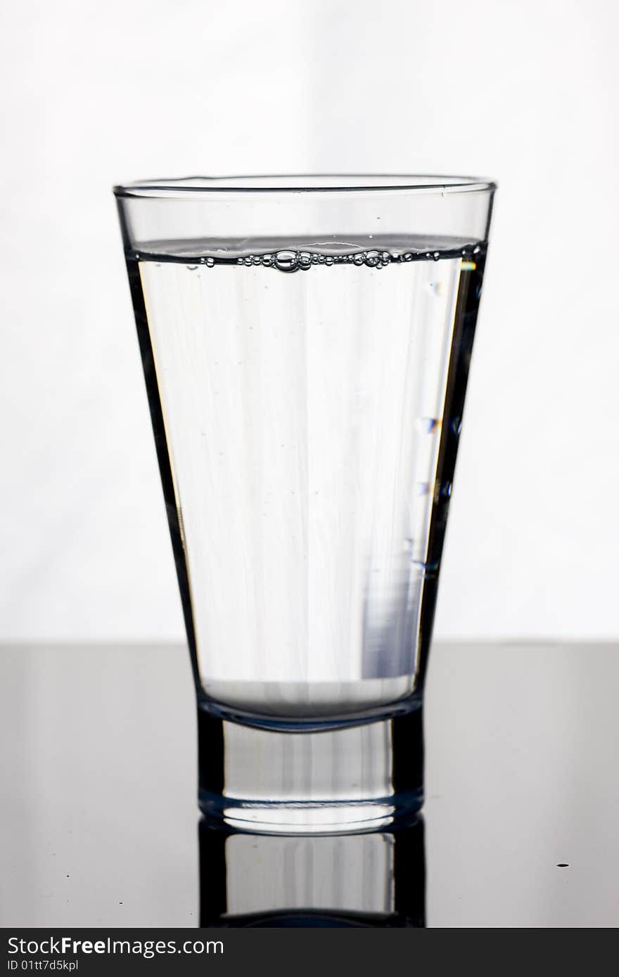 Glass of water, transparency, mineral