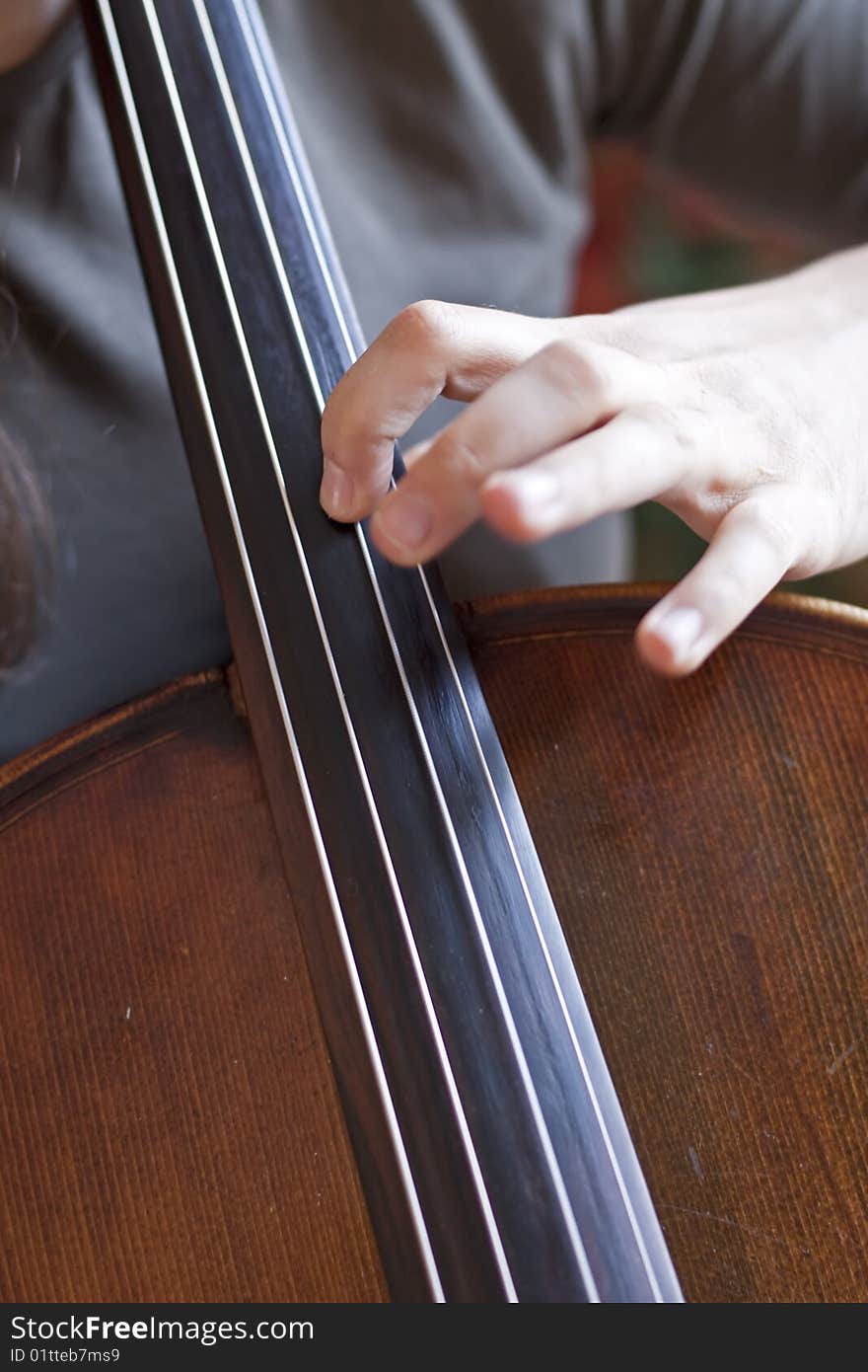 Girl Playing Violoncello