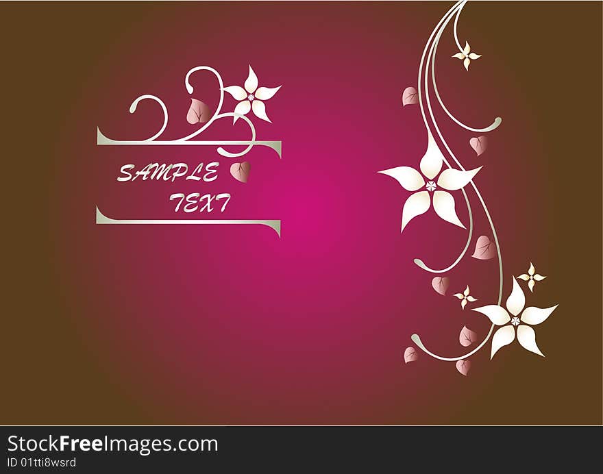 Abstract floral background, vector illustration