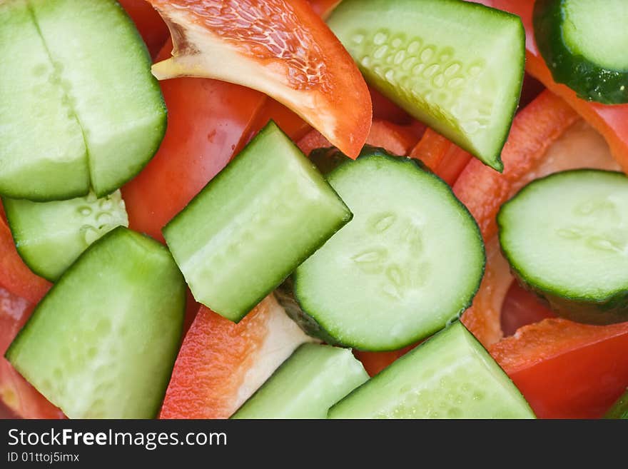 Cucumbers And Peppers