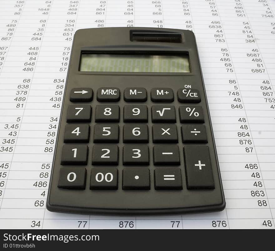 Calculator on a white background. Calculator on a white background