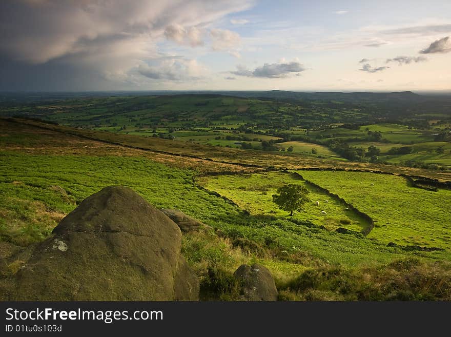 Beautiful English Landscape - Peak district, England, UK