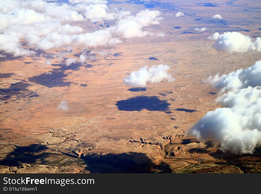 Cloud over desert plain in colorado