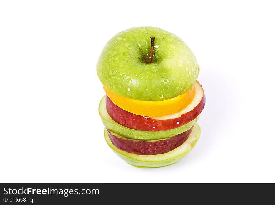 Slices of fruit that make up an apple. Slices of fruit that make up an apple