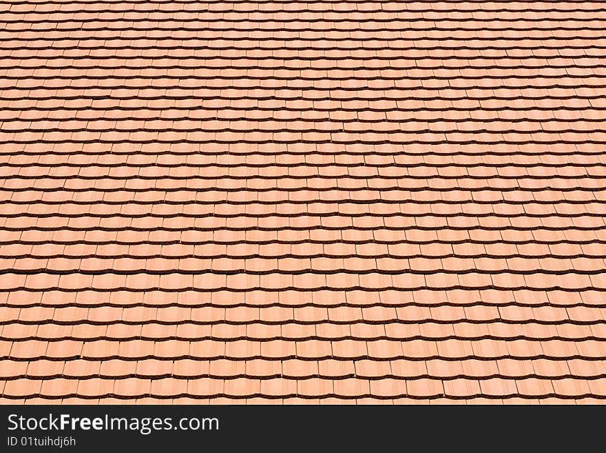 House roof covered with tiles. House roof covered with tiles