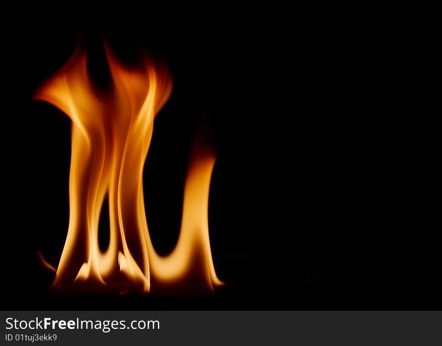 Small burning flame for background or texture. Small burning flame for background or texture