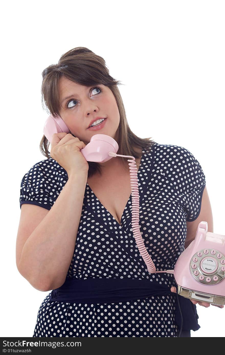 Young Businesswoman Talks On The Phone