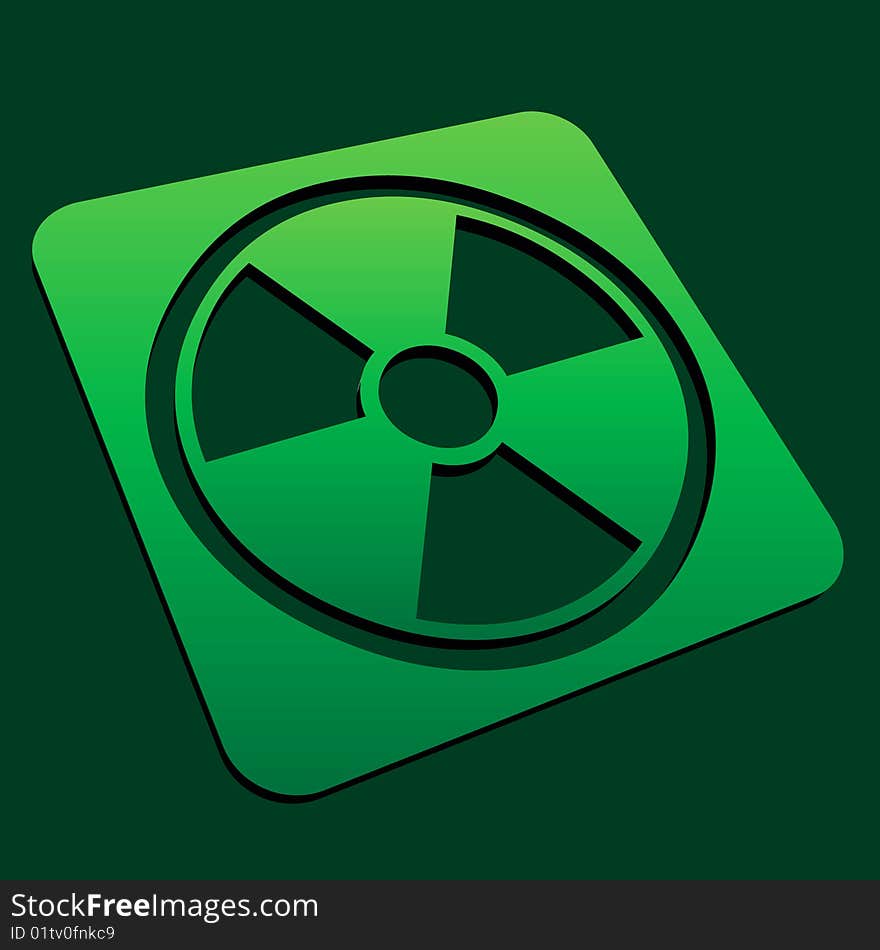 Vector illustration of the radioactive icon