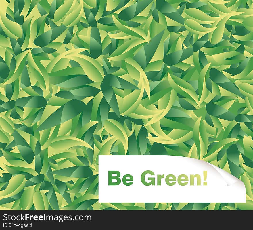 Editable  illustration of  Be Green