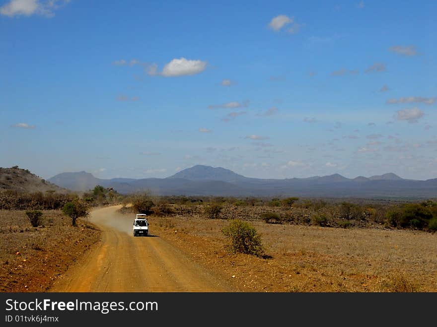 Road of red earth in Kenya. Road of red earth in Kenya