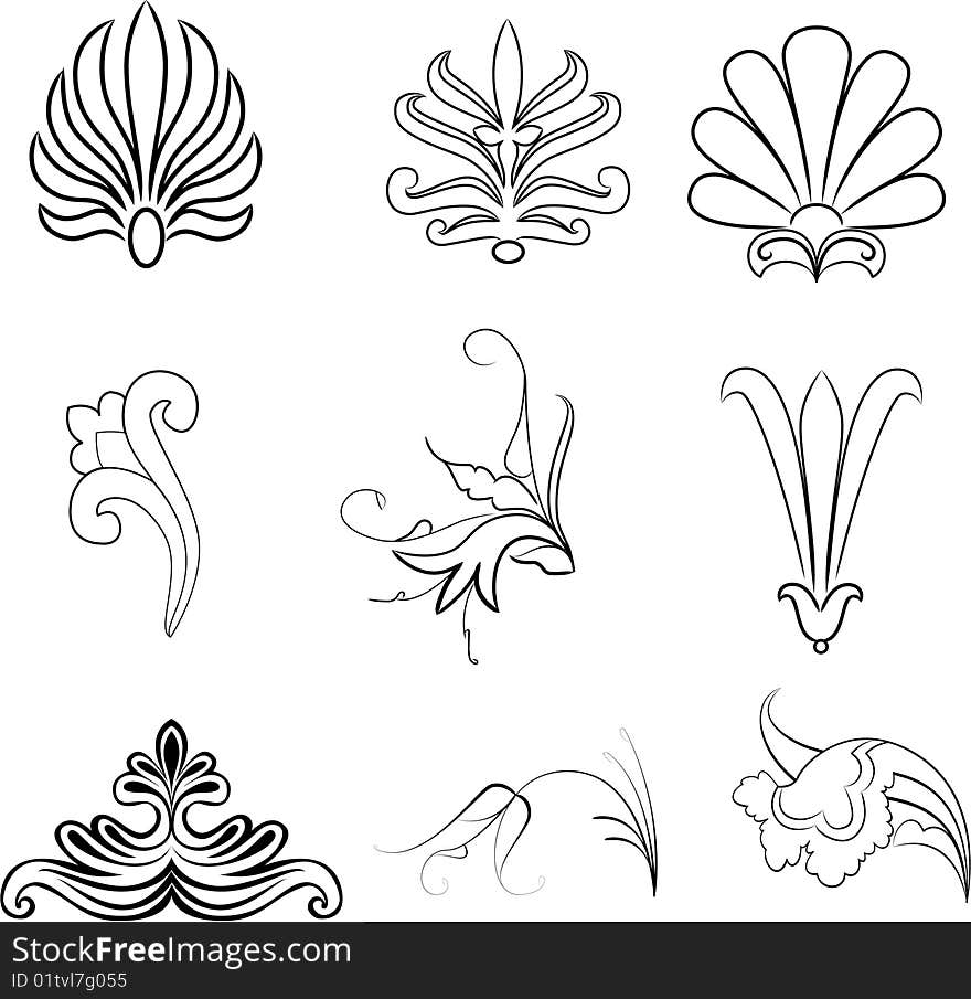 Оrnament (white background) Element for design vector illustration