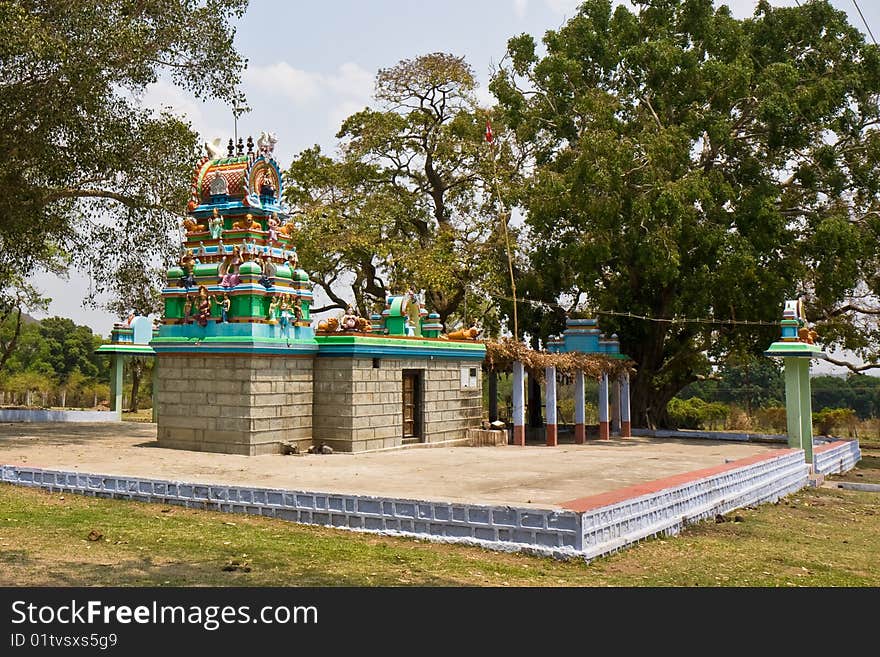 Hindu temple in Mudumalai National Park, India.