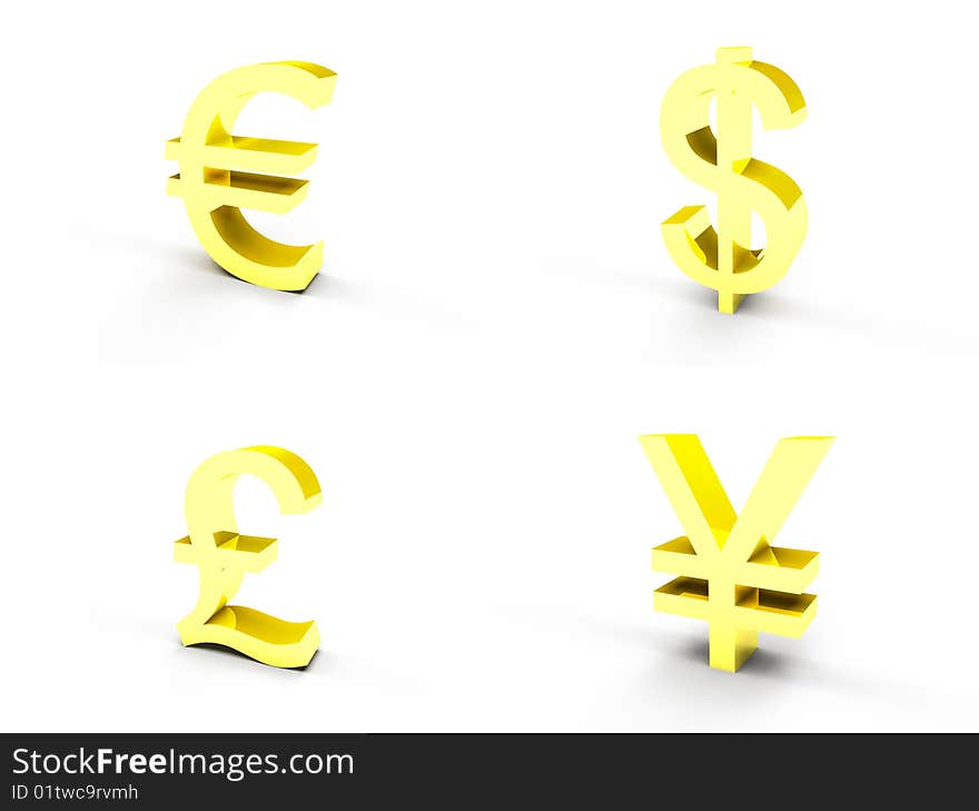 Currencies euro dollar pound yen