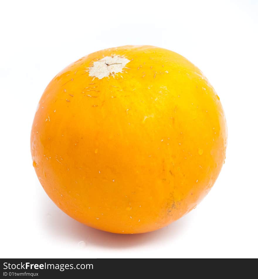 Yellow melon isolated on white