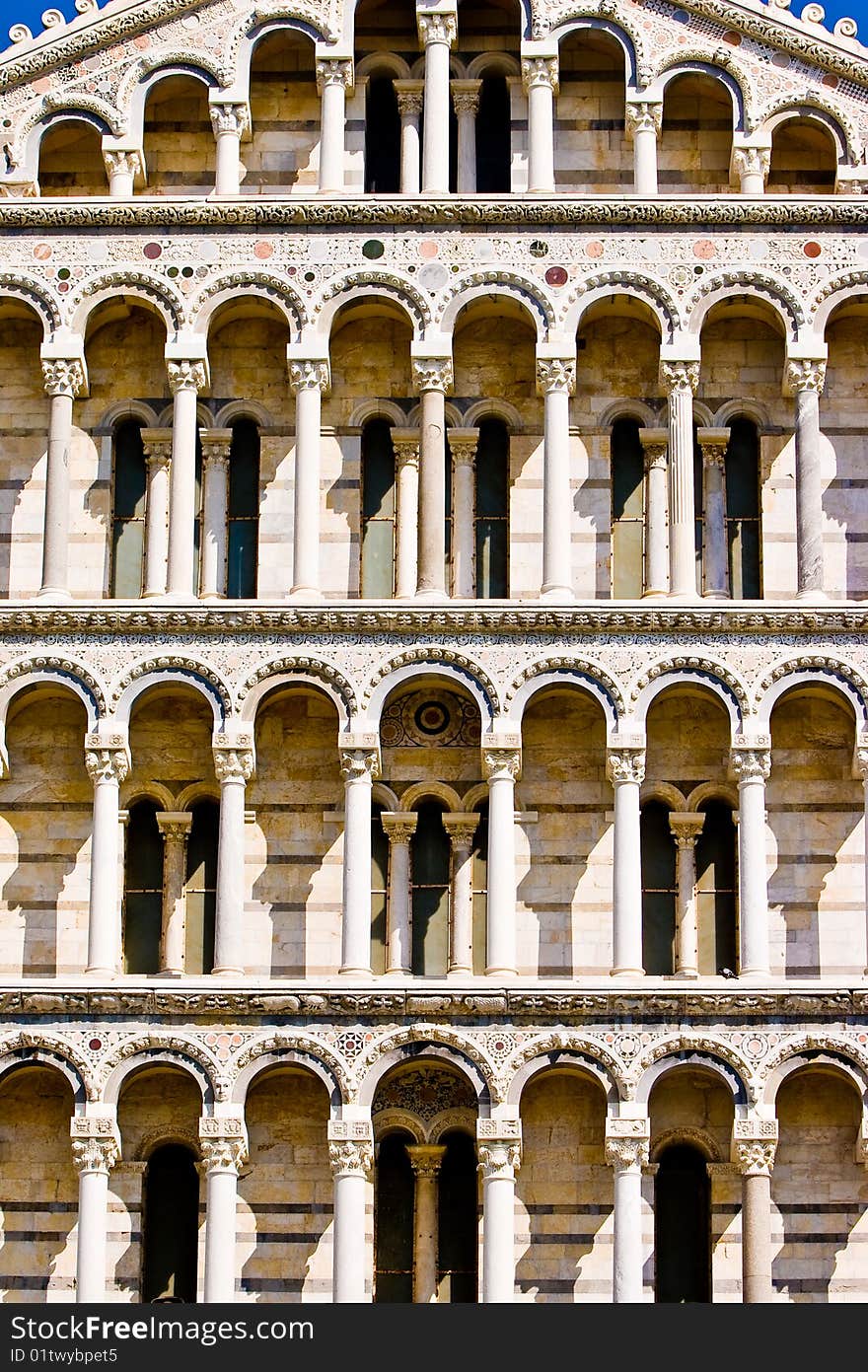 Duomo Cathedral near the leaning tower Pisa Italy