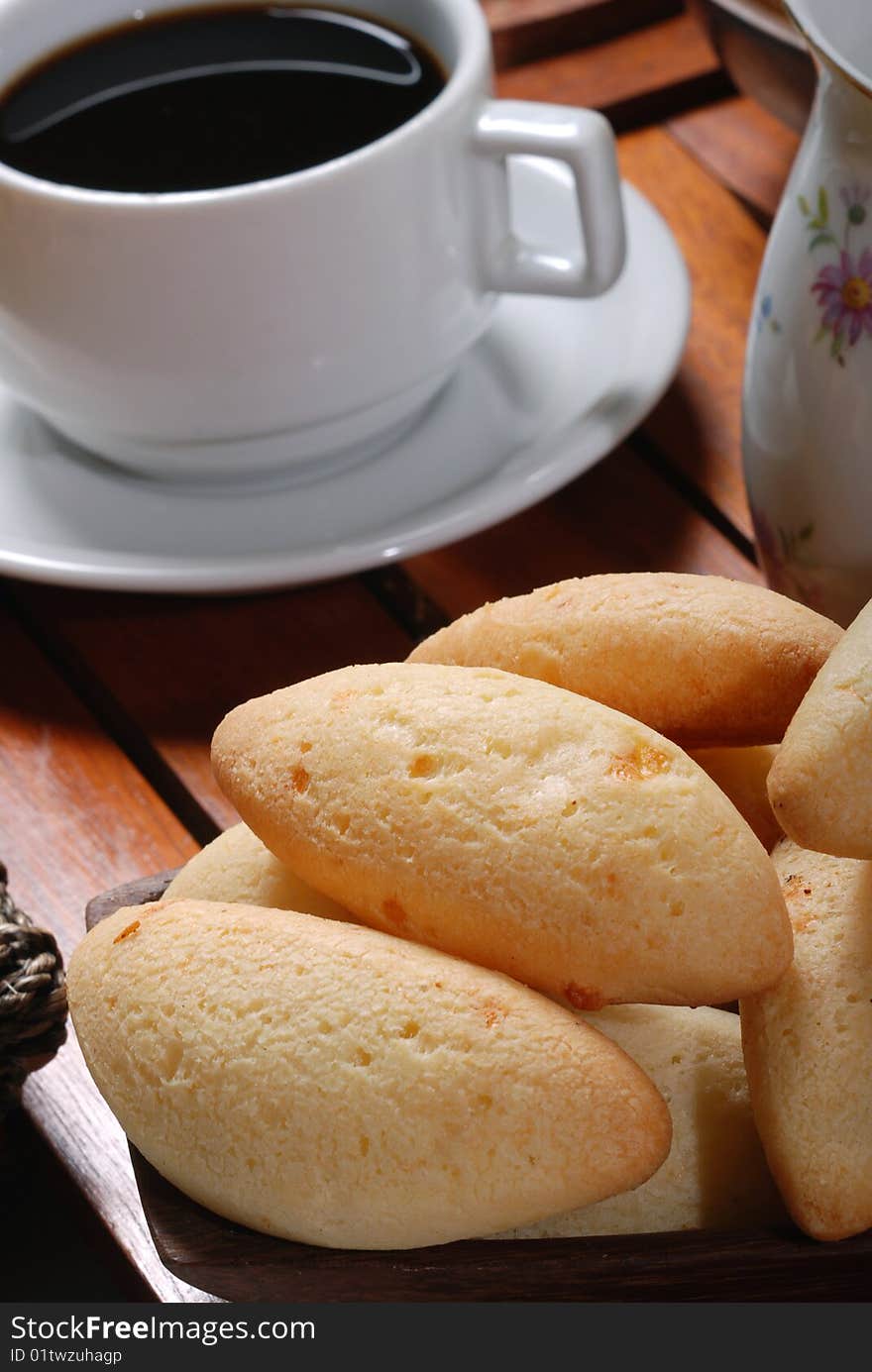 Breakfast with bread cheese typical of Brazil