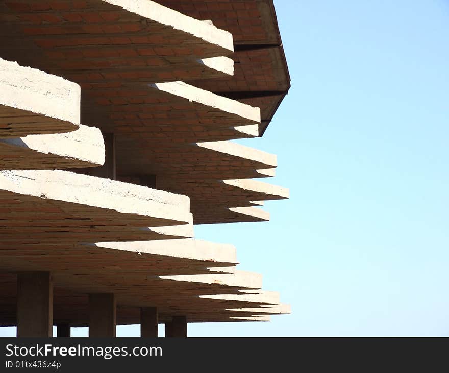 Abstract Building and Blue Sky