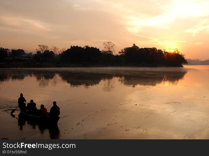 Sunrise On Phewa Lake