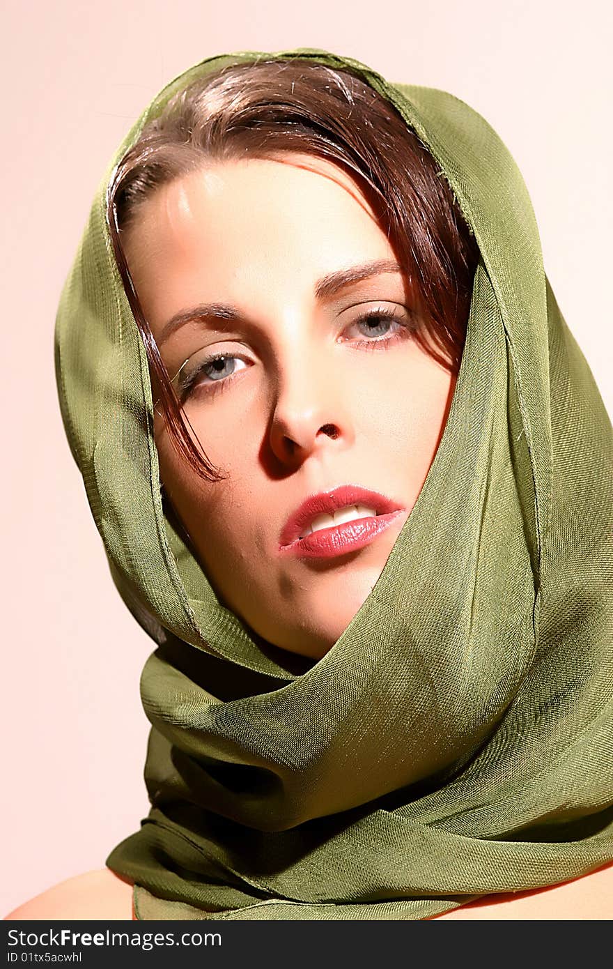 Woman with Green Scarf