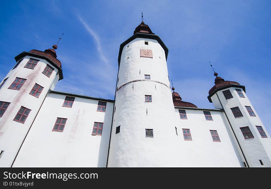 Old Swedish castle in white lime. Old Swedish castle in white lime