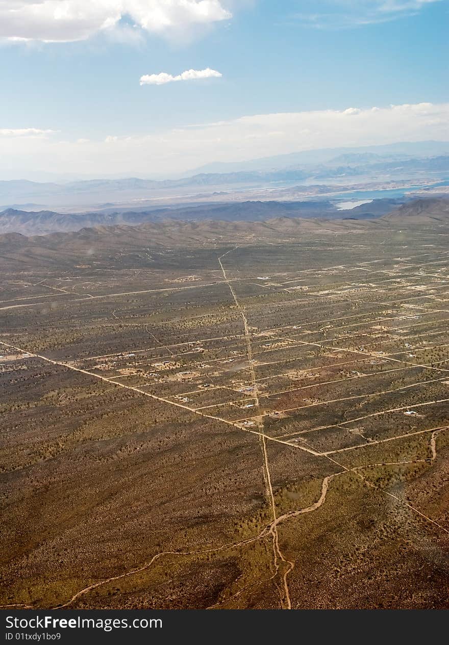 Aerial shot of Arizona desert. USA. Aerial shot of Arizona desert. USA.