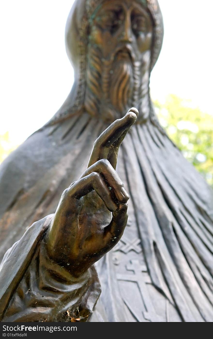 The statue of Saint Savva Storozhevsky, Russia