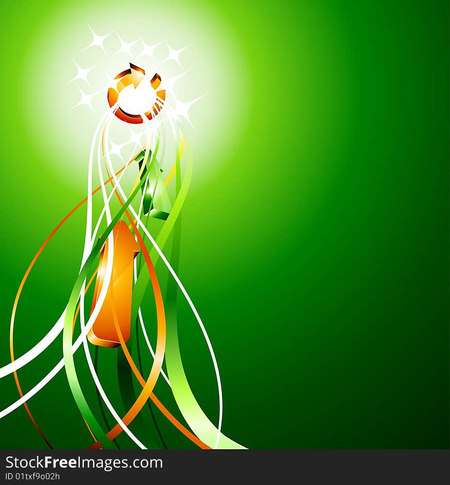 Luminous abstract background. Vector illustration.