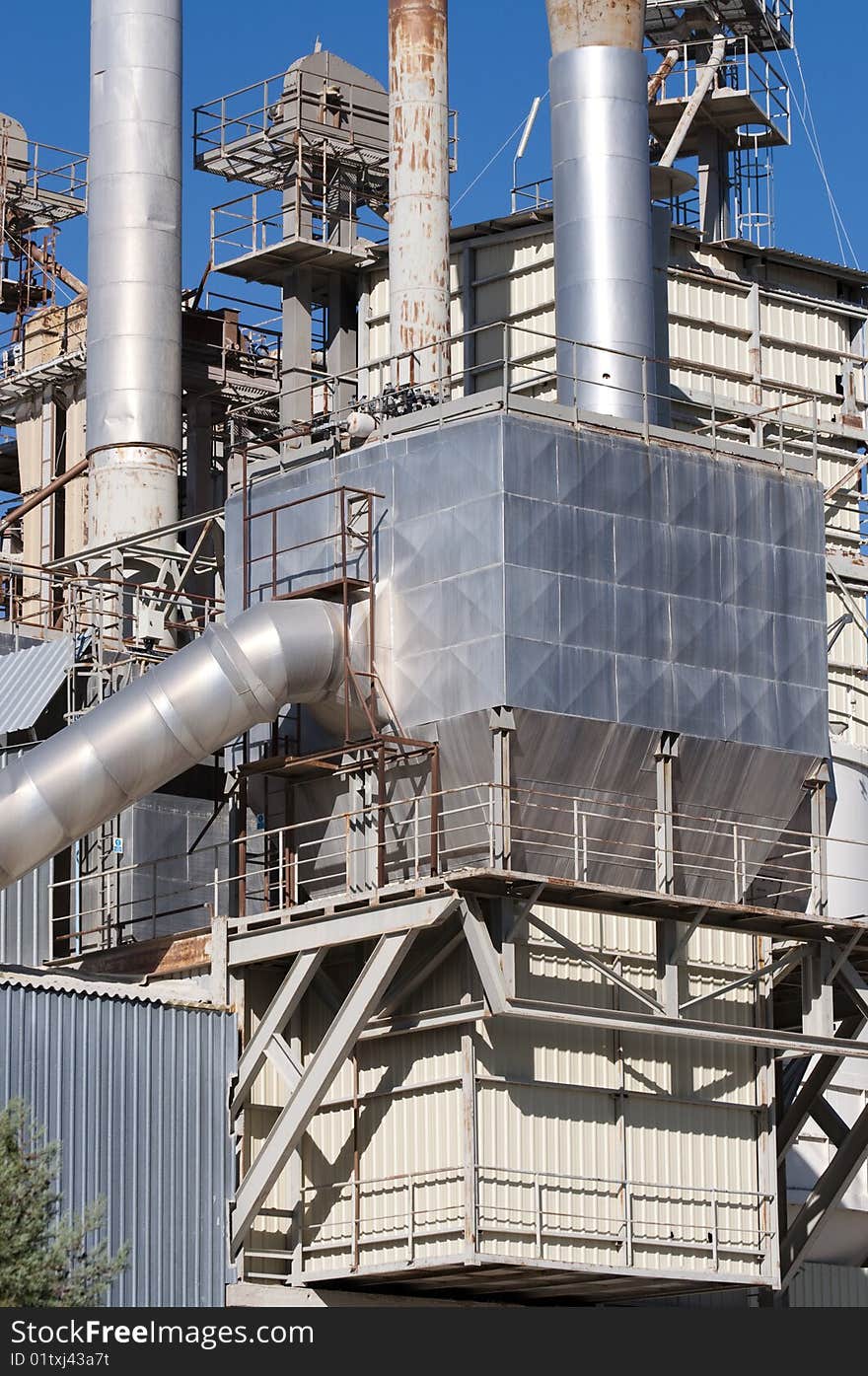 Picture of an industry landscape with great clouds and materials