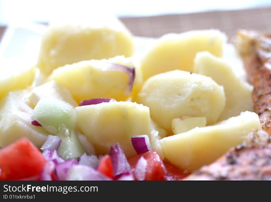 Boiled Potato With Veggetable