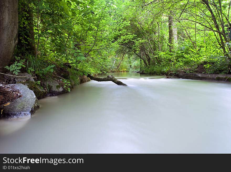 Beautiful view of a flowing river