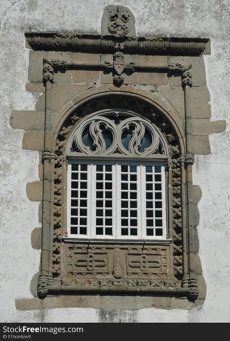 An old and ancient beautiful window. An old and ancient beautiful window