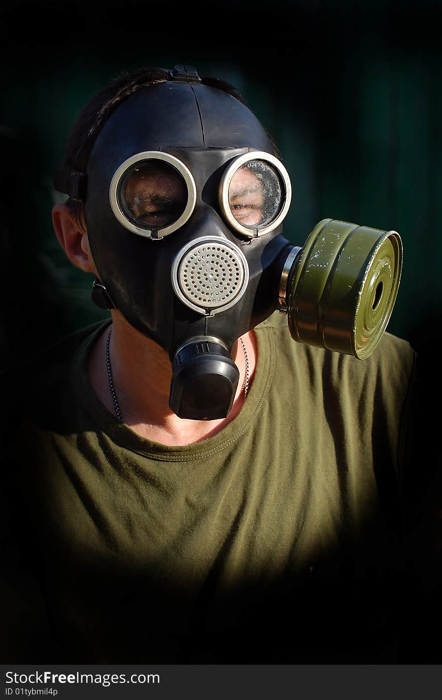 Person In Gas Mask