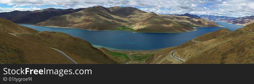 Young Lake View, holy lake in crescent moonshape