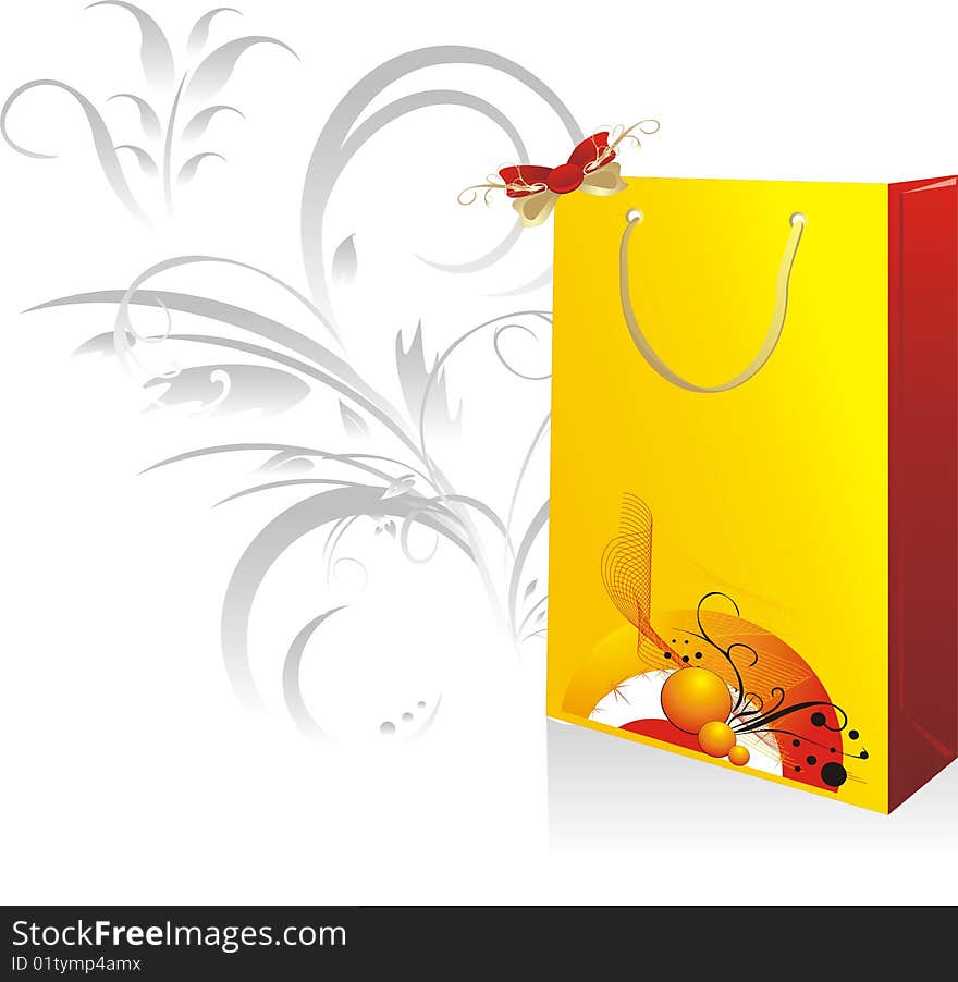 Packing for a gift. Vector illustration