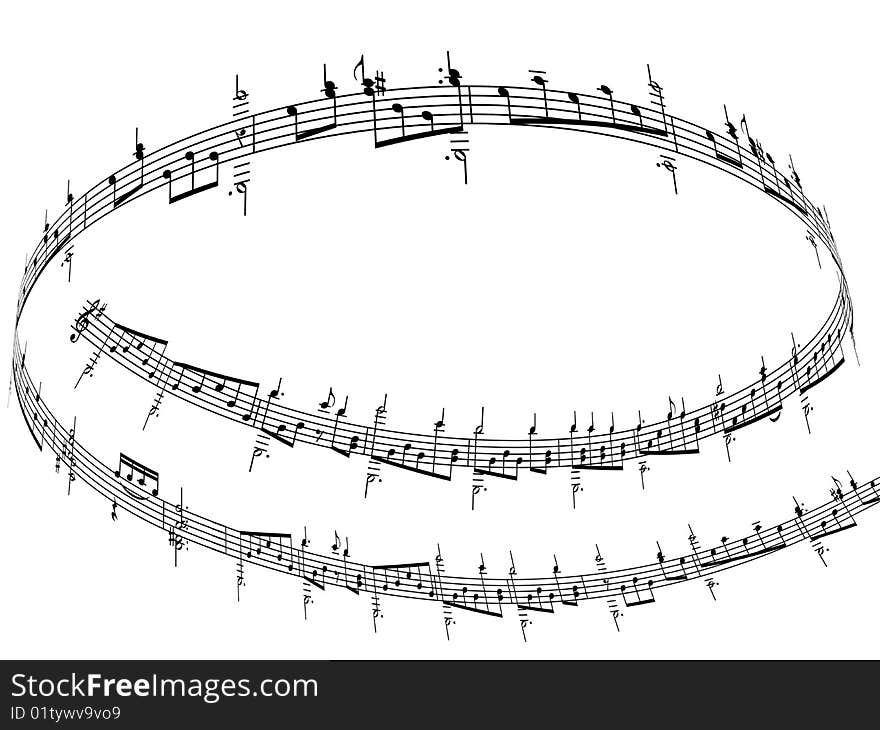 3d Music Notes