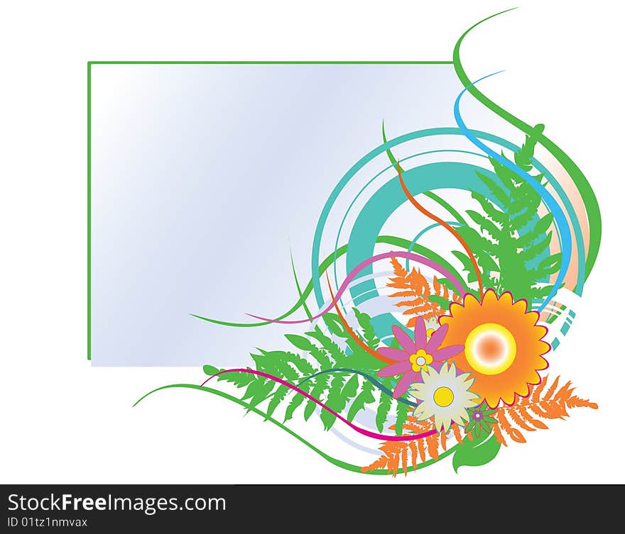 Vector illustraition of elegant floral frame