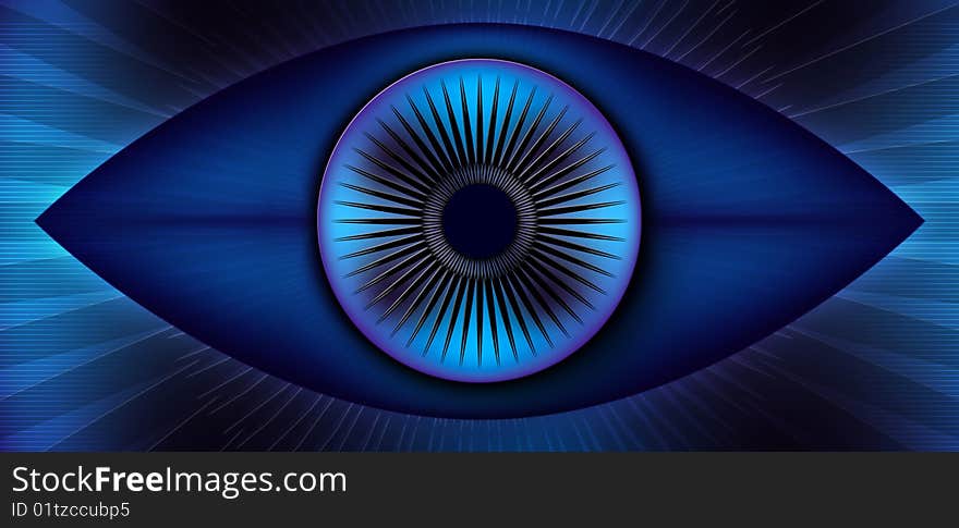 Abstract blue eye background image. Abstract blue eye background image