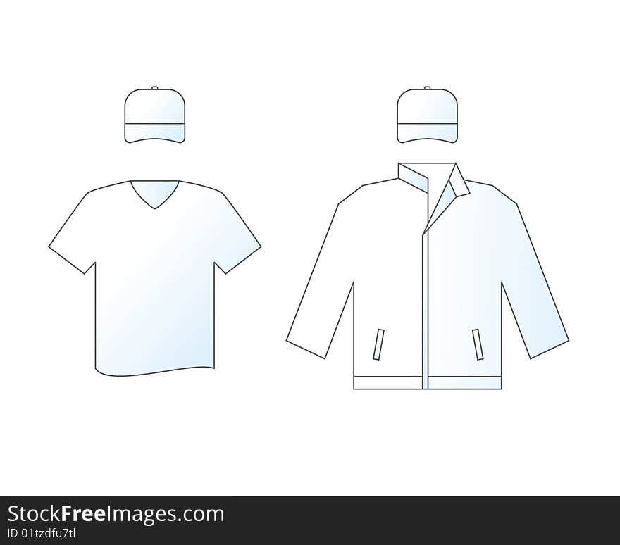 Set of clothes template vector