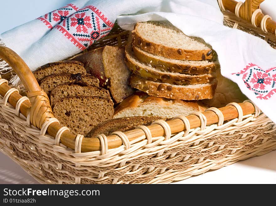 Bread for a healthy diet and nutrition, and the ears of grain