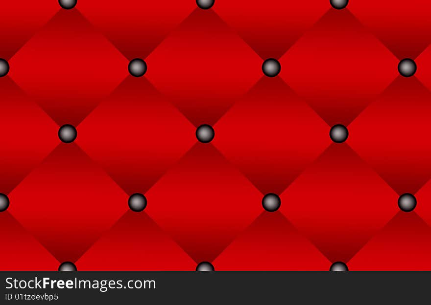 Red shapes illustration with chrome dots. retro design. Red shapes illustration with chrome dots. retro design