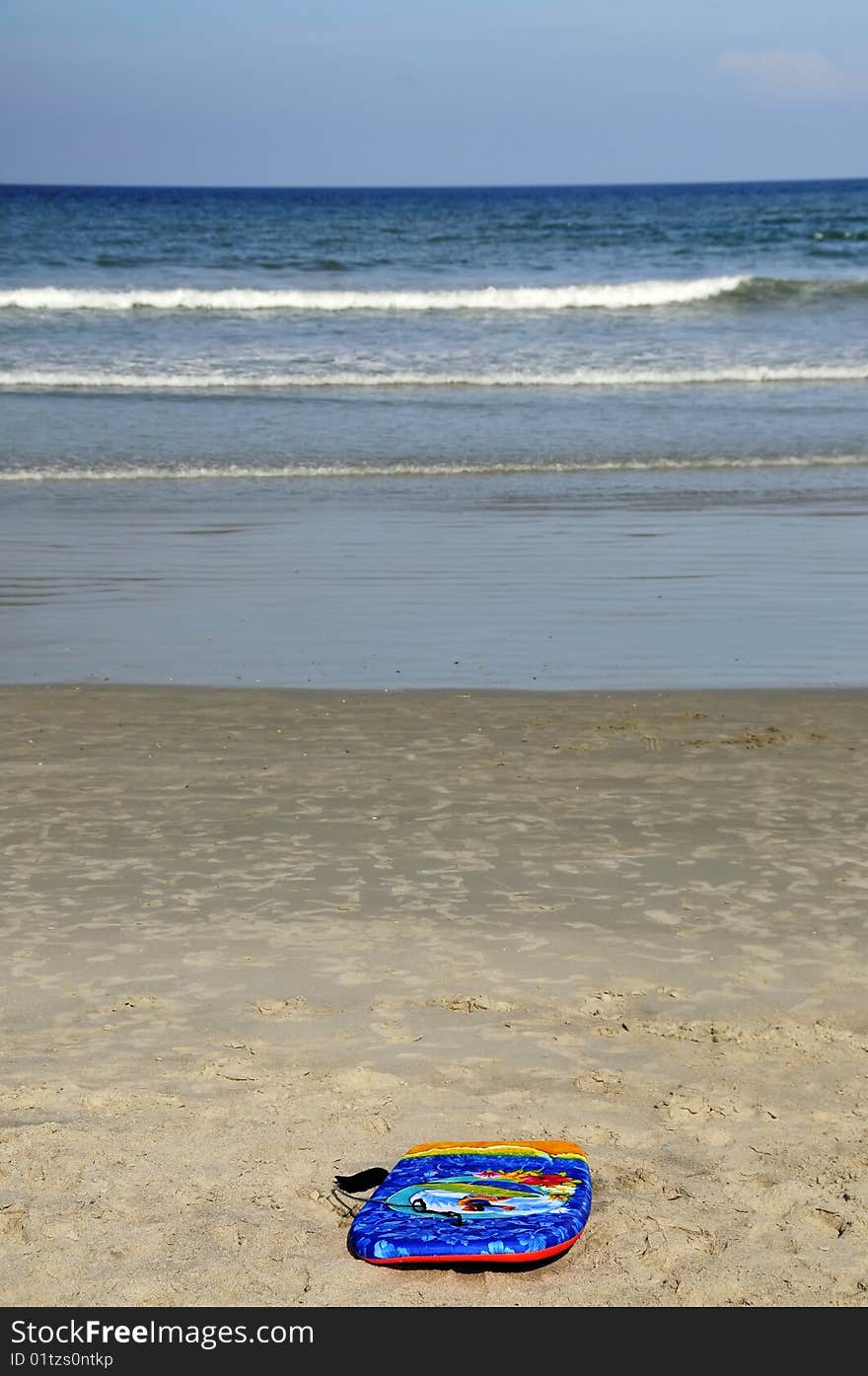 Board on the beach