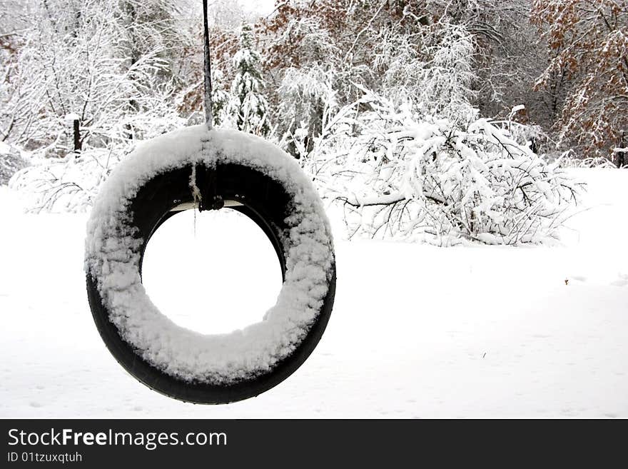 Lonely tire swing