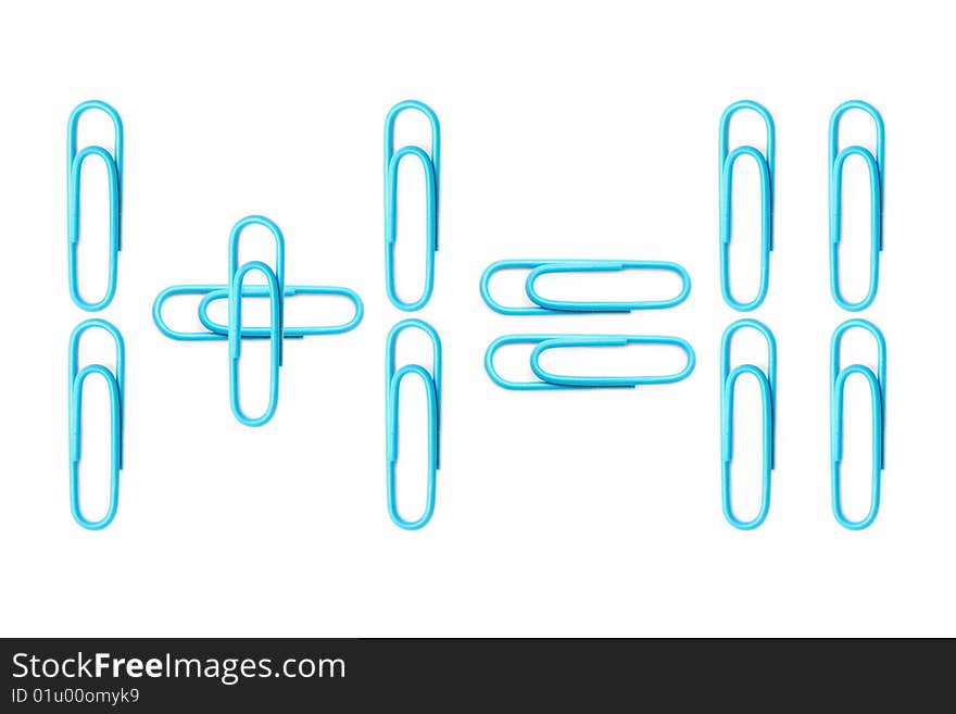 Mathematical formula of the blue clips on a white background. Mathematical formula of the blue clips on a white background