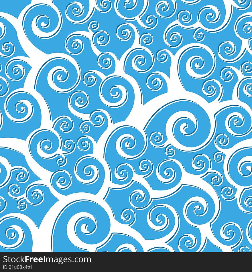 Vector illustration of Seamless Spiral Pattern