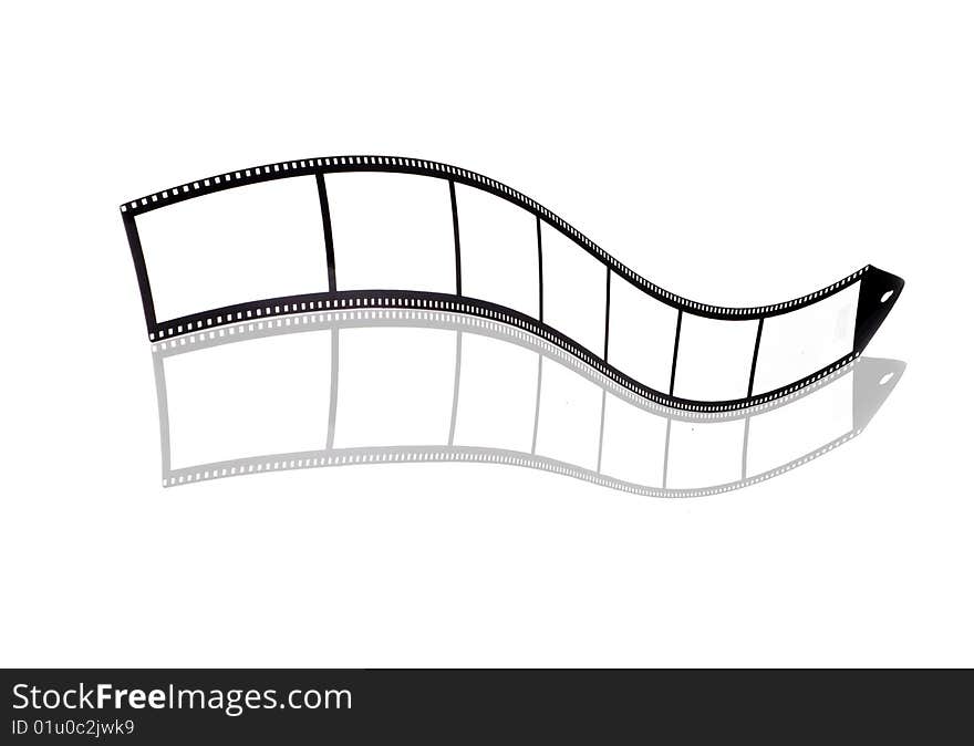 Blank film strip isolated on white background