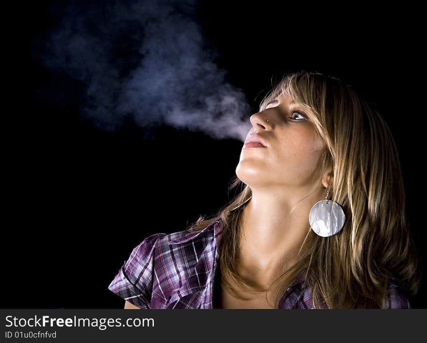 Young Woman Smoking