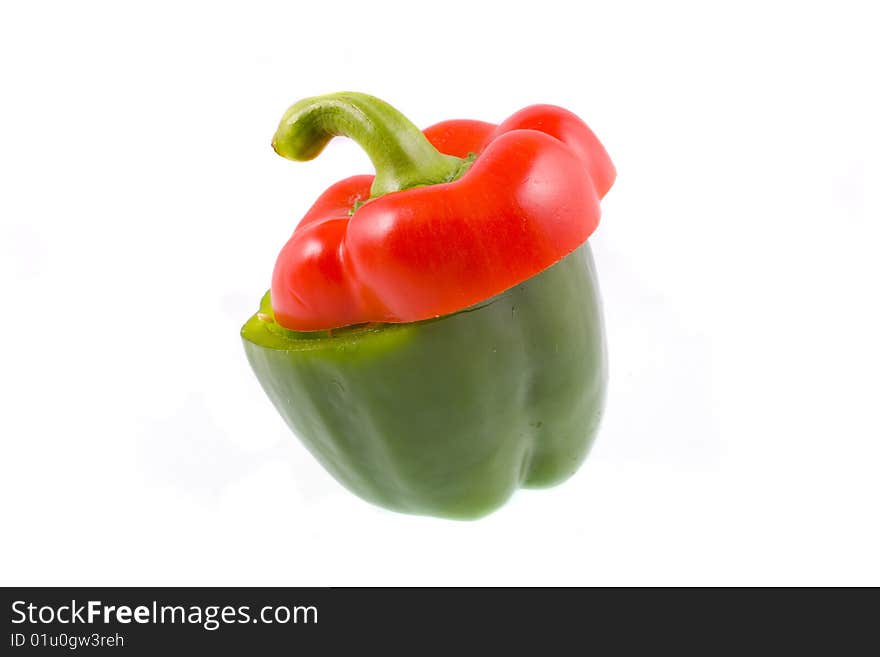 Color pepper on white background. Color pepper on white background